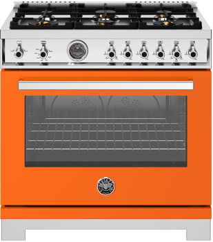 Bertazzoni Professional Series PRO366BCFGMARTLP - 36 Inch Freestanding Gas Range in Front View