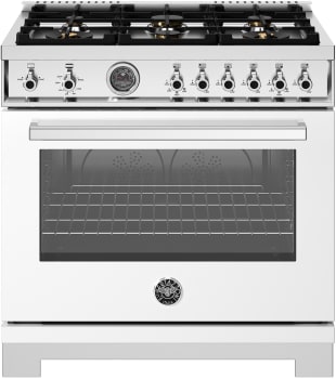 Bertazzoni Professional Series PRO366BCFGMBITLP - 36 Inch Freestanding Gas Range in Front View