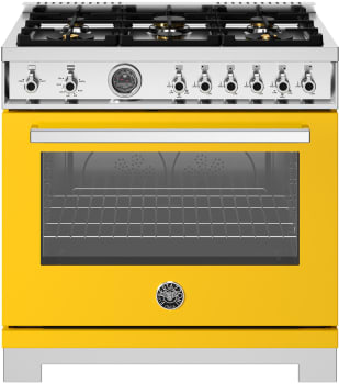 Bertazzoni Professional Series PRO366BCFGMGITLP - 36 Inch Freestanding Gas Range in Front View