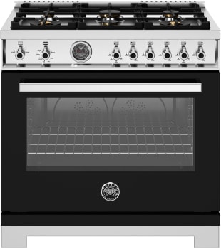Bertazzoni Professional Series PRO366BCFGMNETLP - 36 Inch Freestanding Gas Range in Front View