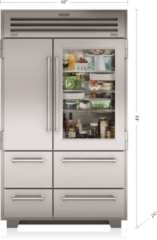 Sub Zero Pro4850g 48 Inch Smart Built In Side By Side Refrigerator