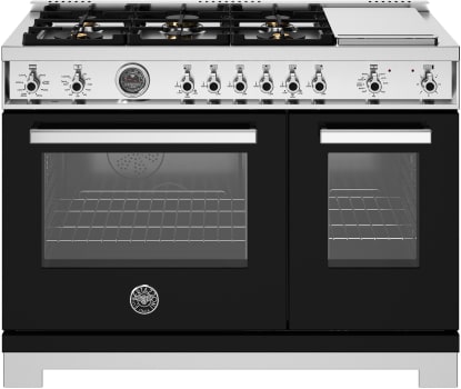 Bertazzoni Professional Series PRO486BTFEPNETLP - 48 Inch Freestanding Dual Fuel Range in Front View