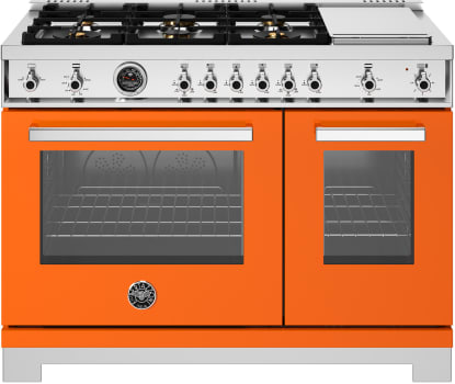 Bertazzoni Professional Series PRO486BTFGMARTLP - 48 Inch Freestanding Gas Range in Front View