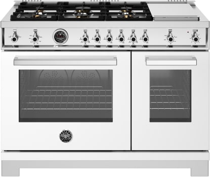 Bertazzoni Professional Series PRO486BTFGMBITLP - 48 Inch Freestanding Gas Range in Front View
