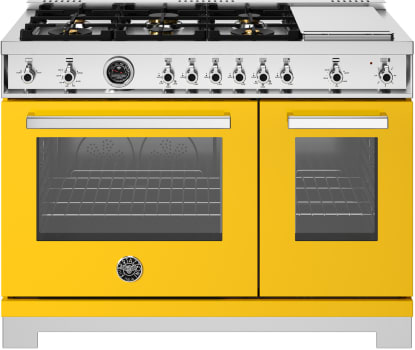 Bertazzoni Professional Series PRO486BTFGMGITLP - 48 Inch Freestanding Gas Range in Front View