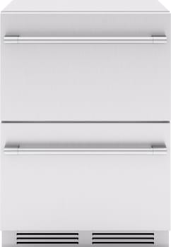 Zephyr PRESRV PRRD24C2ASOD - 24 Inch Built-In Outdoor Dual Zone Refrigerator Drawers in Front View