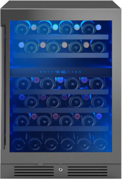 Zephyr PRESRV PRW24C02CBSG - 24 Inch Undercounter Dual Zone Wine Cooler in Front View