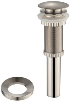 Kraus PU10MR1SN - Pop-Up Drain for Bathroom Sink without Overflow and Mounting Ring in Satin Nickel