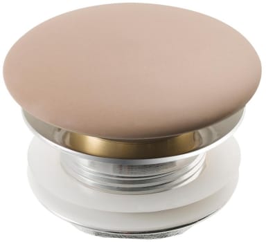 Kraus Viva Series PU20GBE - Pop-Up Drain with Porcelain Ceramic Top for Bathroom Sink without Overflow in Gloss Beige