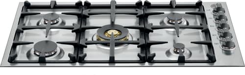 Bertazzoni QB36M500XLP - 36" Gas Cooktop with 5 Sealed Brass Burners