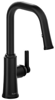 Rohl Trattoria TTSQ101BK - Trattoria Single-Handle Pull-Down Kitchen Faucet with 1.5 GPM Flow Rate in Black
