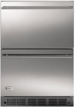 Monogram Zids240wss 24 Inch Built In Double Drawer Refrigerator With 5 0 Cu Ft Capacity 146 Can Capacity Led Lighting And Electronic Temperature Control Stainless Steel