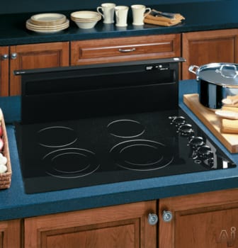 GE JVB37HBB 30 Inch Downdraft Ventilation with 500 CFM Internal