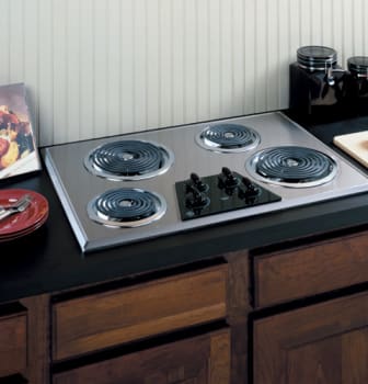 GE JP328SFSS 30 Inch Built-In Electric Coil Cooktop: Stainless Steel