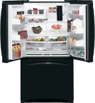 High gloss black french cheap door refrigerator