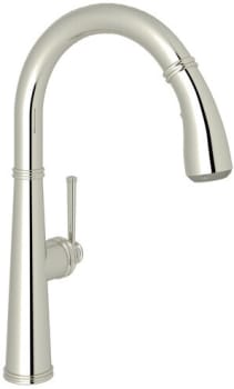 Rohl R7514LMPN2 - 1983 Pulldown Kitchen Faucet - Polished Nickel with Metal Lever Handle