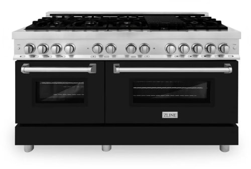 ZLINE RABLM60 60 Inch Pro-Style Double Oven Dual Fuel Range with 9 ...