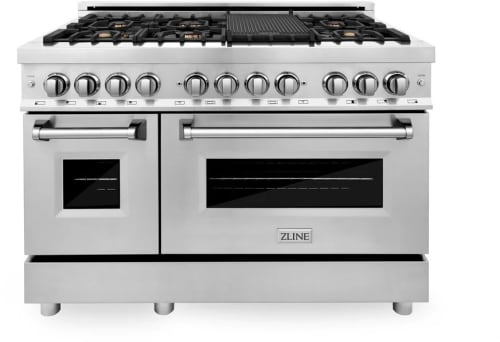 ZLINE RABRGR48 - 48 Inch Pro-Style Double Oven Dual Fuel Range