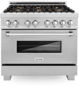 ZLINE RASSNBRGR36 - 36 Inch Pro-Style Dual Fuel Range