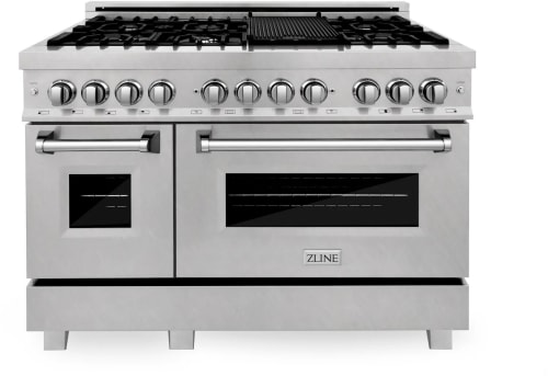 ZLINE RASSNGR48 - 48 Inch Pro-Style Double Oven Dual Fuel Range in Fingerprint Resistant Stainless Steel