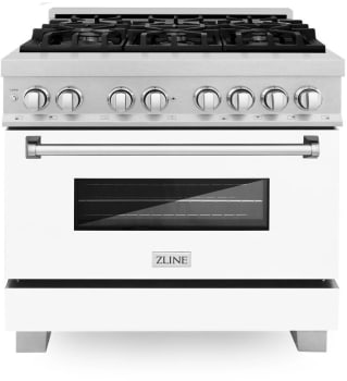 ZLINE RASWMGR36 - 36 Inch Pro-Style Dual Fuel Range 6 Italian Sealed Burners