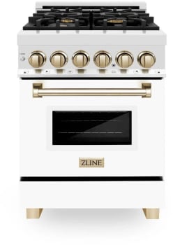 ZLINE Autograph Edition RAZWM24G - 24 Inch Pro-Style Dual Fuel Range