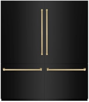 ZLINE Autograph Edition RBITZBS72CB - 72 Inch Built-In 4-Door French Door Refrigerator