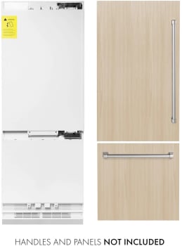 ZLINE RBIV30 - 30 Inch Built-In Bottom Freezer Refrigerator Panel Ready (Handles and Panels Not Included)