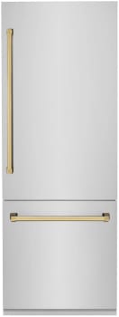 ZLINE Autograph Edition RBIVZ30430G - 30 Inch Built-In Bottom Freezer Refrigerator