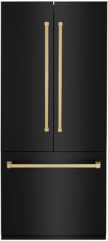 ZLINE Autograph Edition RBIVZBS36CB - 36 Inch Built-In French Door Refrigerator