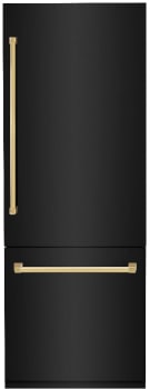 ZLINE Autograph Edition RBIVZBS30G - 30 Inch Built-In Bottom Freezer Refrigerator