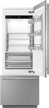 Smeg RBMU30RX - UNIVERSAL 30 Inch Built-In Bottom Mount Refrigerator in Opened View