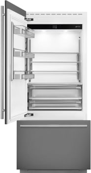 Smeg RBMU36L - 36 Inch Built-In Bottom Mount Refrigerator in Front View