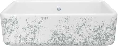 Rohl Shaws Original RC3318WHMTSI - 33 Inch Single Bowl Farmhouse Apron Front Kitchen Sink with 3 1/2" Drain Connection
