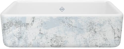 Rohl Shaws Original RC3318WHPTBS - 33 Inch Single Bowl Farmhouse Apron Front Kitchen Sink with 3 1/2" Drain Connection