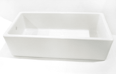 Rohl Rc3618bs 36 Inch Apron Front Single Bowl Fireclay Kitchen Sink With 8 1 2 Inch Bowl Depth Acid Alkali Resistant Glazed Surfaces And Offset Drain Opening Bisque