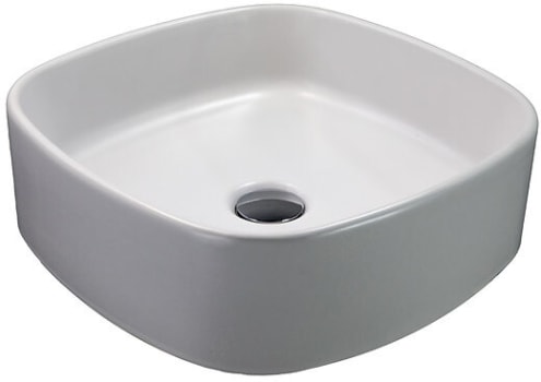 Nantucket Sinks Regatta Collection RC4033MW - 15 Inch Topmount Square Bathroom Sink with 5 Inch Bowl Depth