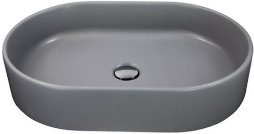 Nantucket Sinks Regatta Collection RC5022C - 24 Inch Top Mount Oval Bathroom Sink with 5 Inch Bowl Depth