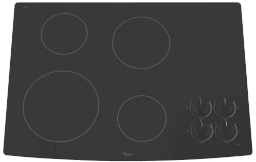 Whirlpool Rcc3024rb 30 Inch Smoothtop Electric Cooktop With Ceramic Glass Cooktop Push To Turn Controls Black On Black