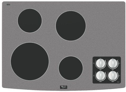 Whirlpool Rcc3024rq 30 Inch Smoothtop Electric Cooktop With Ceramic Glass Cooktop Push To Turn Controls White On White