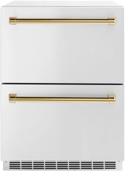ZLINE Autograph Edition RDSOZST24G - Touchstone 24 Inch Built-In Undercounter Double Drawer Refrigerator