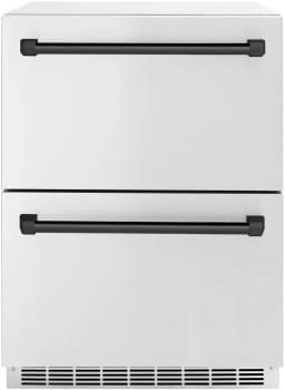 ZLINE Autograph Edition RDSOZST24MB - Touchstone 24 Inch Built-In Undercounter Double Drawer Refrigerator