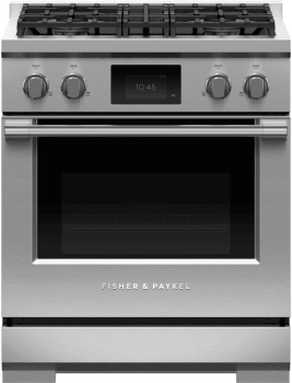 Fisher & Paykel Series 9 RDV3304L - 30 Inch Freestanding Professional Dual Fuel Smart Range with 4 Sealed Dual Flow Burners™