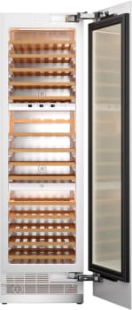 Bertazzoni Professional Series REF24WCBPNV - 24 Inch Panel Ready Triple Zone Wine Cooler Column in Opened View