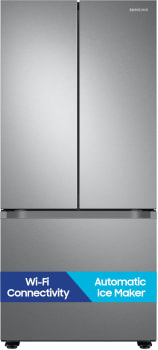 Samsung BESPOKE RF22A4111SR - 30 Inch Smart 3-Door French Door Smart Refrigerator