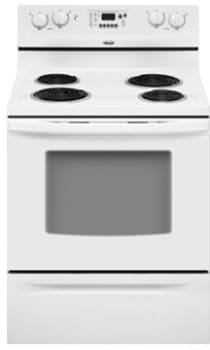 Whirlpool Rf263lxtq 30 Inch Freestanding Electric Range With 4 Coiled Elements 4 8 Cu Ft Self Clean Oven Balanced Bake System Storage Drawer And Electronic Controls White On White