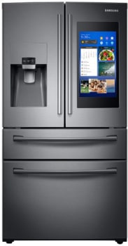 Samsung Rf28nhedbsg 36 Inch 4 Door French Door Refrigerator With Family Hub Bixby Voice Assistant Built In Cameras Flexzone Drawer Adjustable Shelves External Dispenser Ice Maker Twin Cooling Plus Energy Star And 27 7 Cu