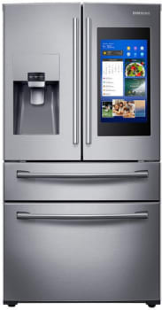 Samsung Rf28nhedbsr 36 Inch 4 Door French Door Refrigerator With Family Hub Bixby Voice Assistant Built In Cameras Flexzone Drawer Adjustable Shelves External Dispenser Ice Maker Twin Cooling Plus Energy Star And 27 7 Cu