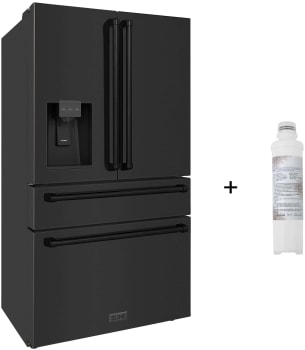 ZLINE RFMWWF36BS - 36 Inch Counter Depth 4-Door French Door Refrigerator (Replacement Water Filter Included)