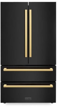 ZLINE Autograph Edition RFMZ36BSFG - 36 Inch Counter-Depth 4-Door French Door Refrigerator